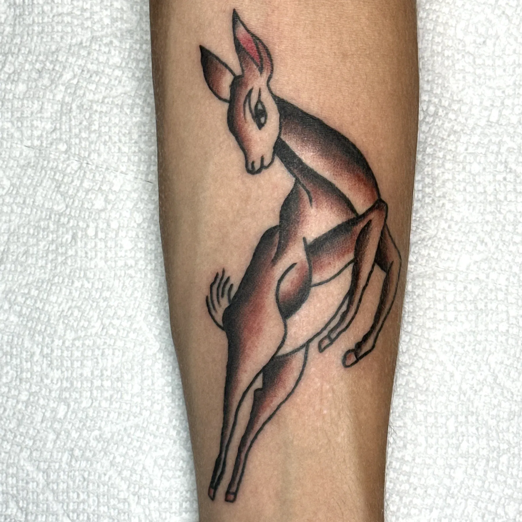 Deer tattoo, full color